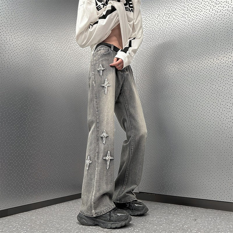 Men's Fashion Casual Loose Slightly Flared Wide Leg Pants