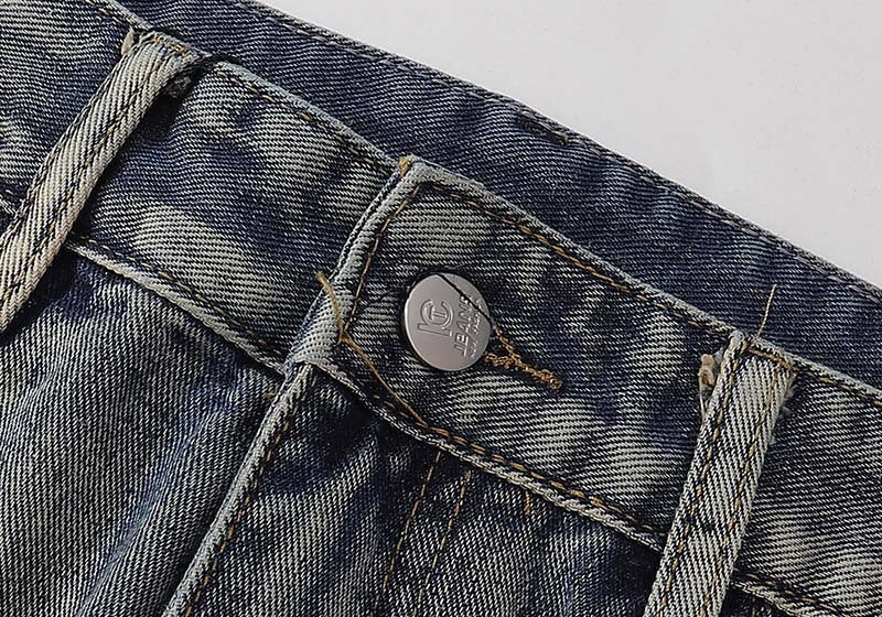 Men's Street Retro Hole Slightly Flared Jeans