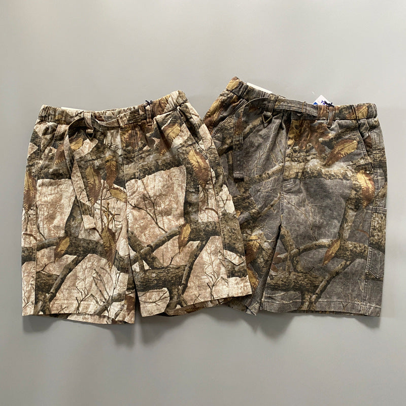 Heavy Dead Wood Branch Camouflage Shorts Men's Maple Leaf Shorts
