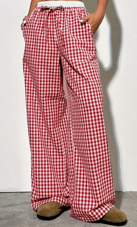 Leisure Commute Simple Blue Striped Draggle-tail Straight Trousers