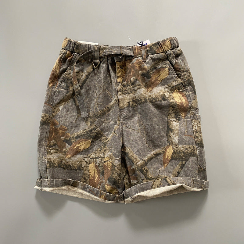 Heavy Dead Wood Branch Camouflage Shorts Men's Maple Leaf Shorts